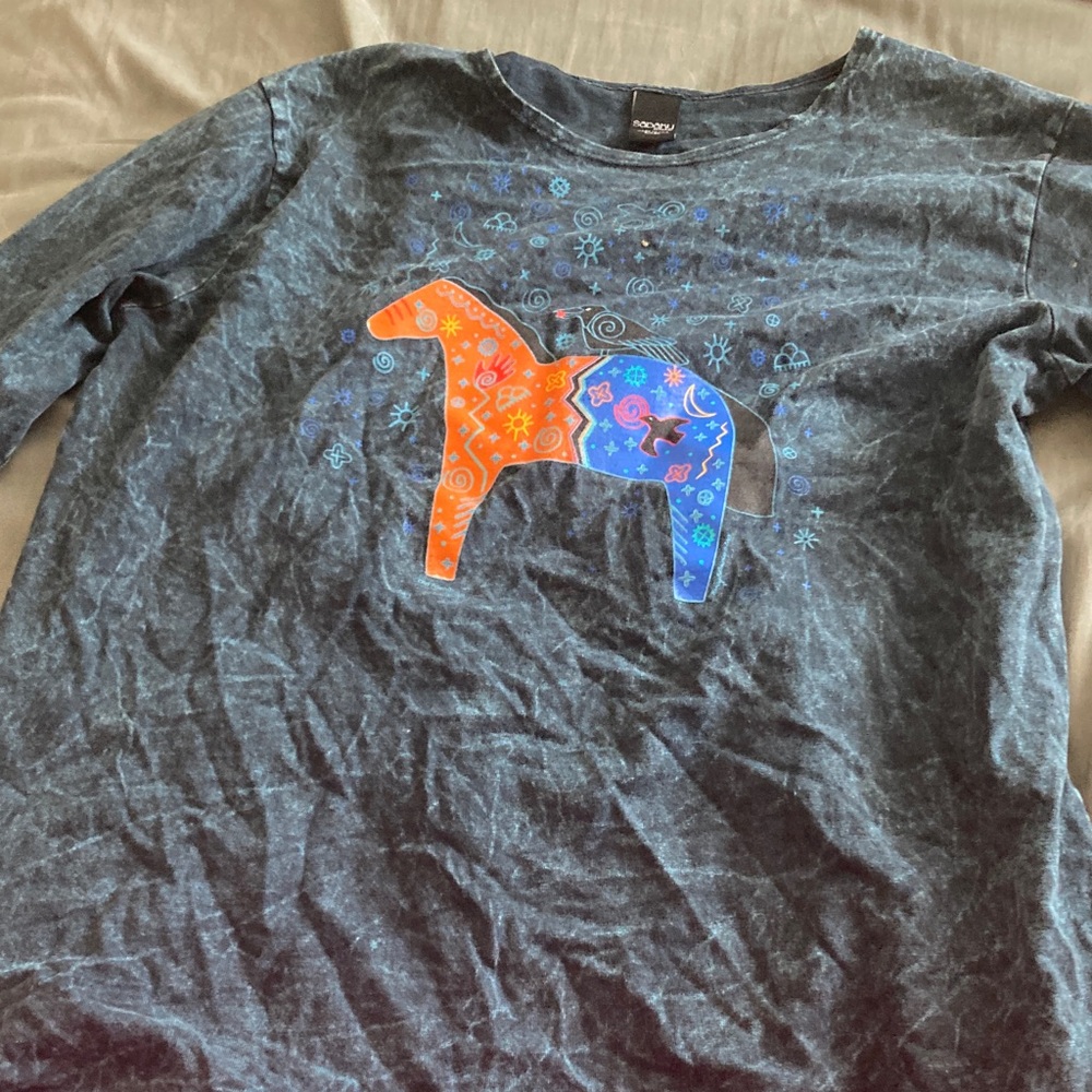 Sabaku art wear 3/4 sleeve top